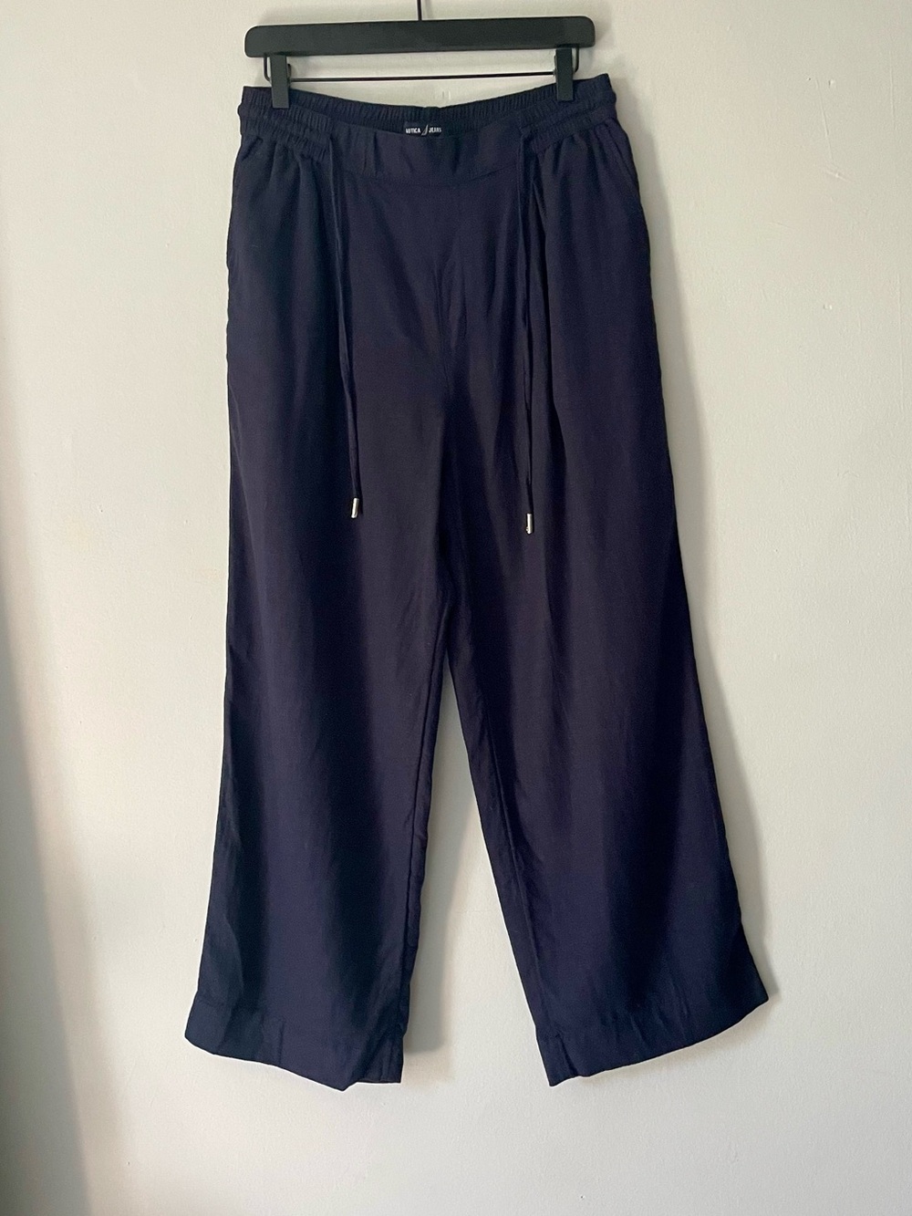 Nautica Linen Blend Navy Wide Leg Pants